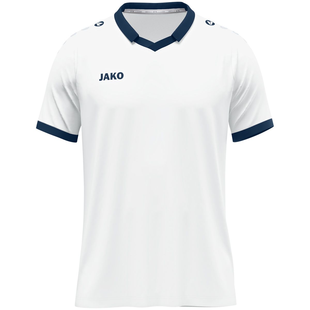 JAKO Shirt Glory KM 4251 Wit Marine | Onlinesportkleding| Bedrukking mogelijk
