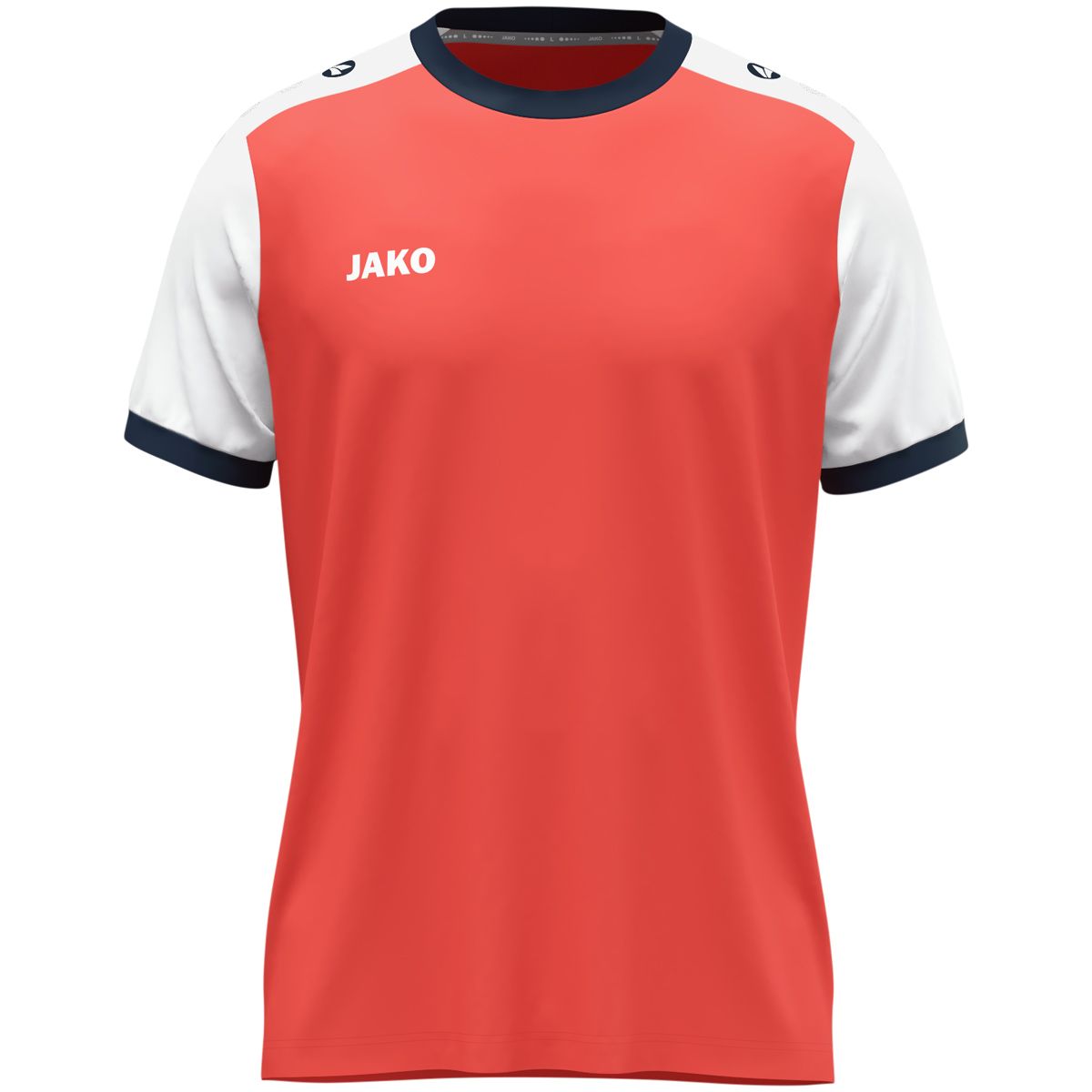 JAKO Shirt Dynamic KM 4270 Koraal Wit Marine | Onlinesportkleding | JAKO | Bedrukking mogelijk