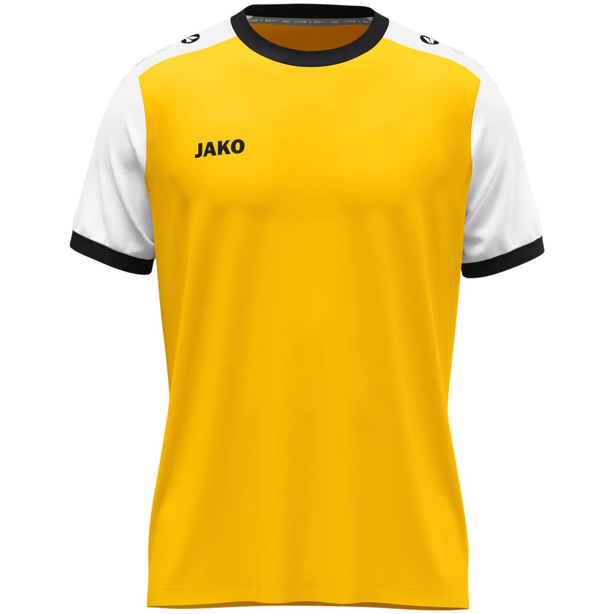 JAKO Shirt Dynamic KM 4270 Geel Wit Zwart | Onlinesportkleding.nl | JAKO | Bedrukking mogelijk