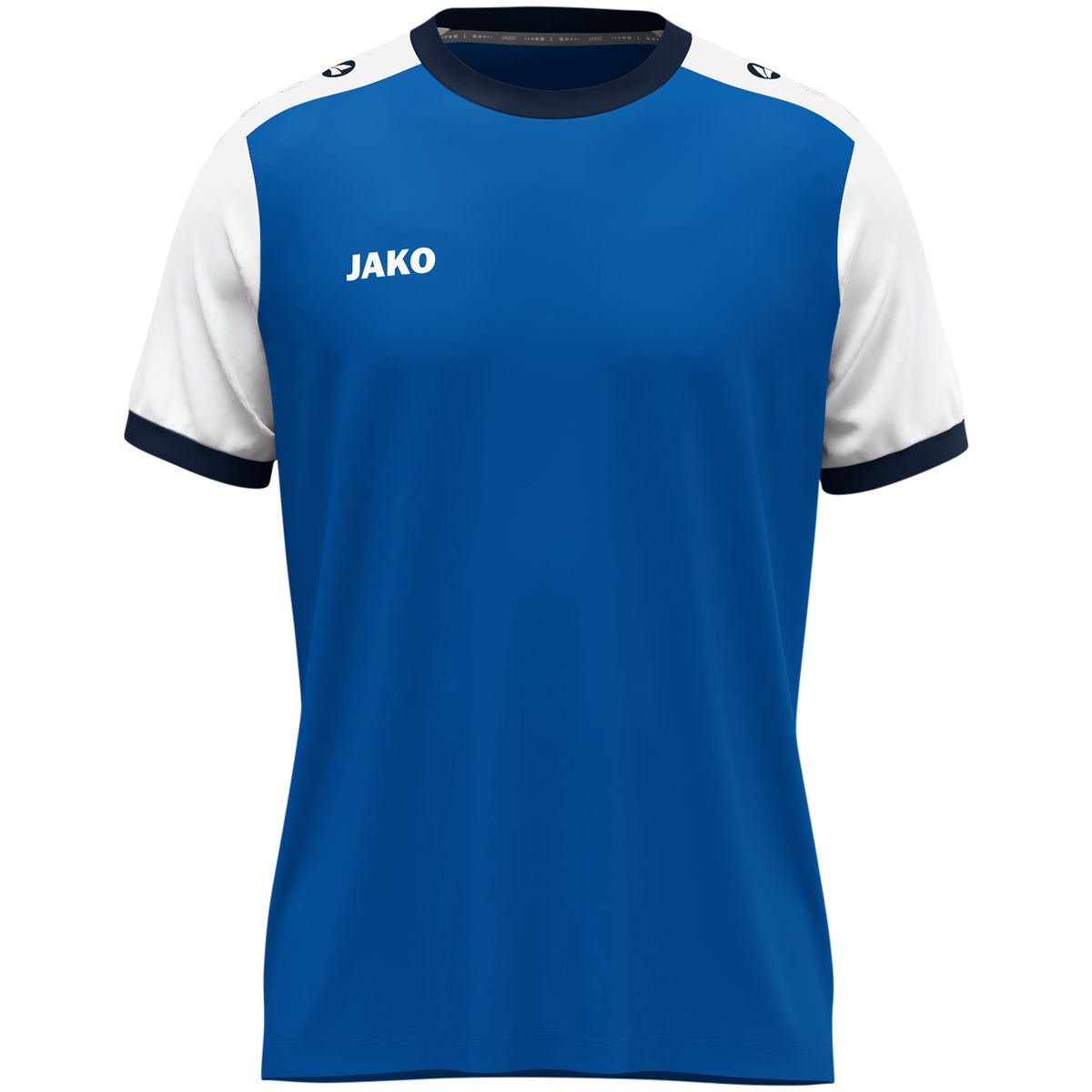 JAKO Shirt Dynamic KM 4270 Royal Wit Marine | Onlinesportkleding.nl | JAKO | Bedrukking mogelijk 