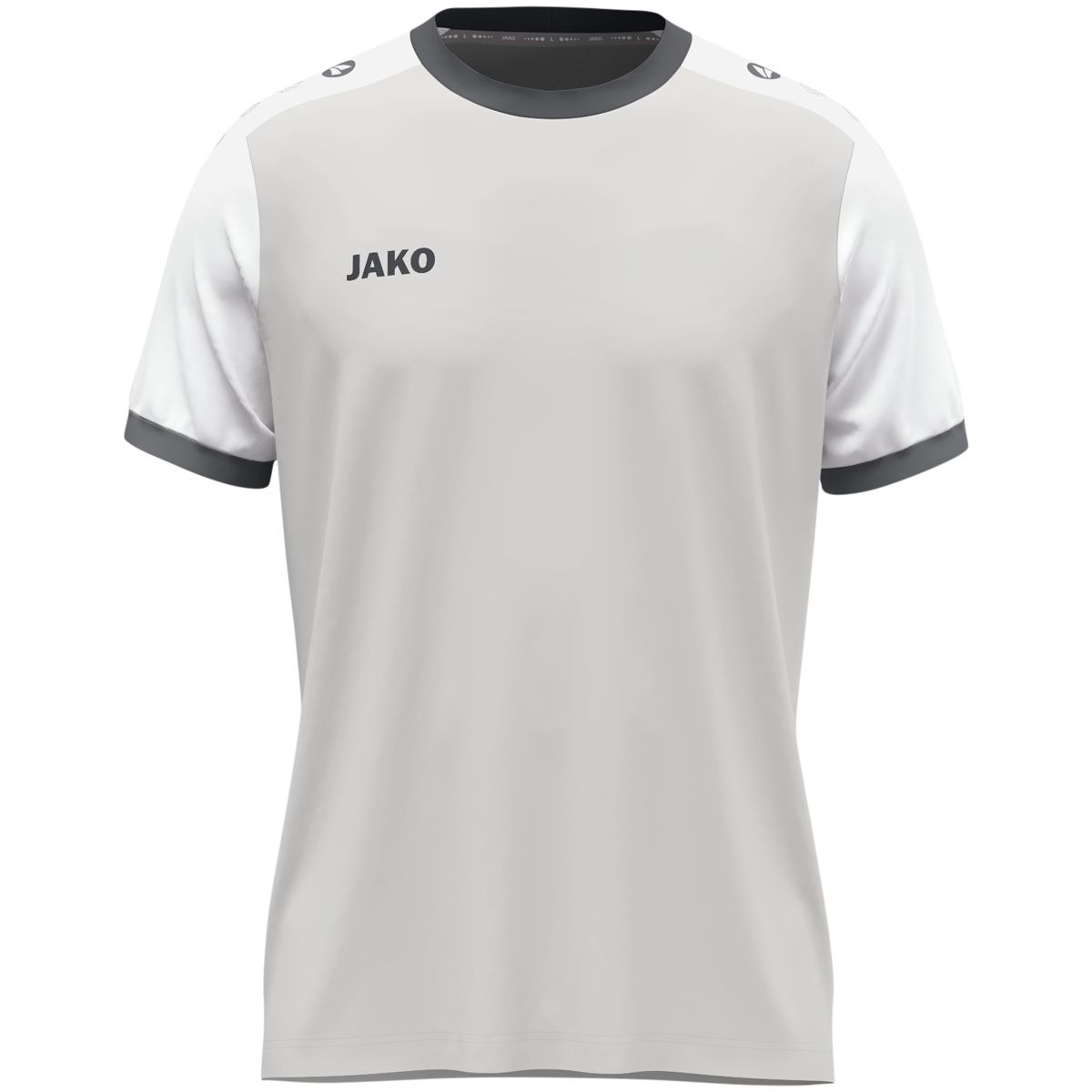 JAKO Shirt Dynamic KM 4270 Lichtgrijs Wit Grijs | Onlinesportkleding.nl | JAKO | Bedrukking mogelijk
