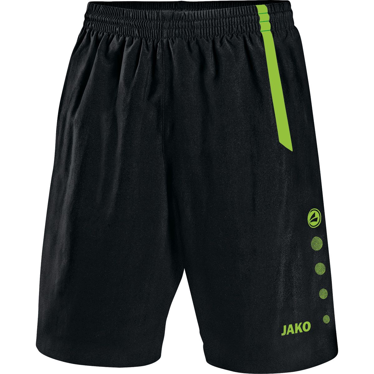 JAKO Short Turin 4462 Zwart Fluogroen