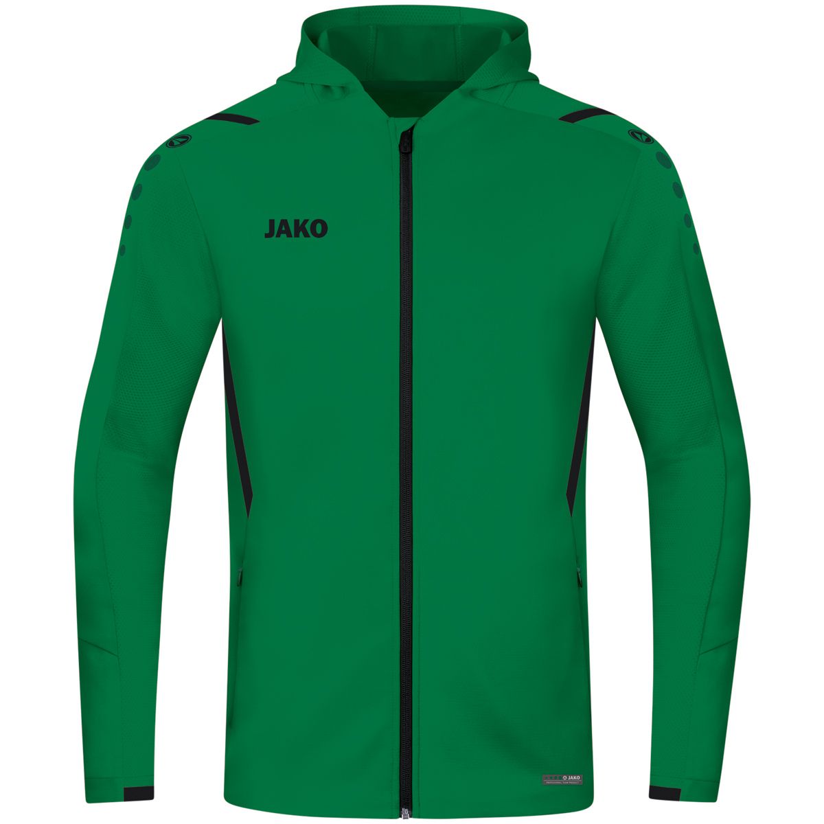 JAKO Jas met Kap Challenge 6821 Groen Zwart