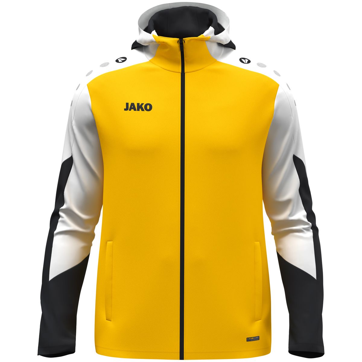 JAKO Zip Hoody Dynamic 6770 Geel Wit Zwart | Onlinesportkleding | Bedrukking mogelijk