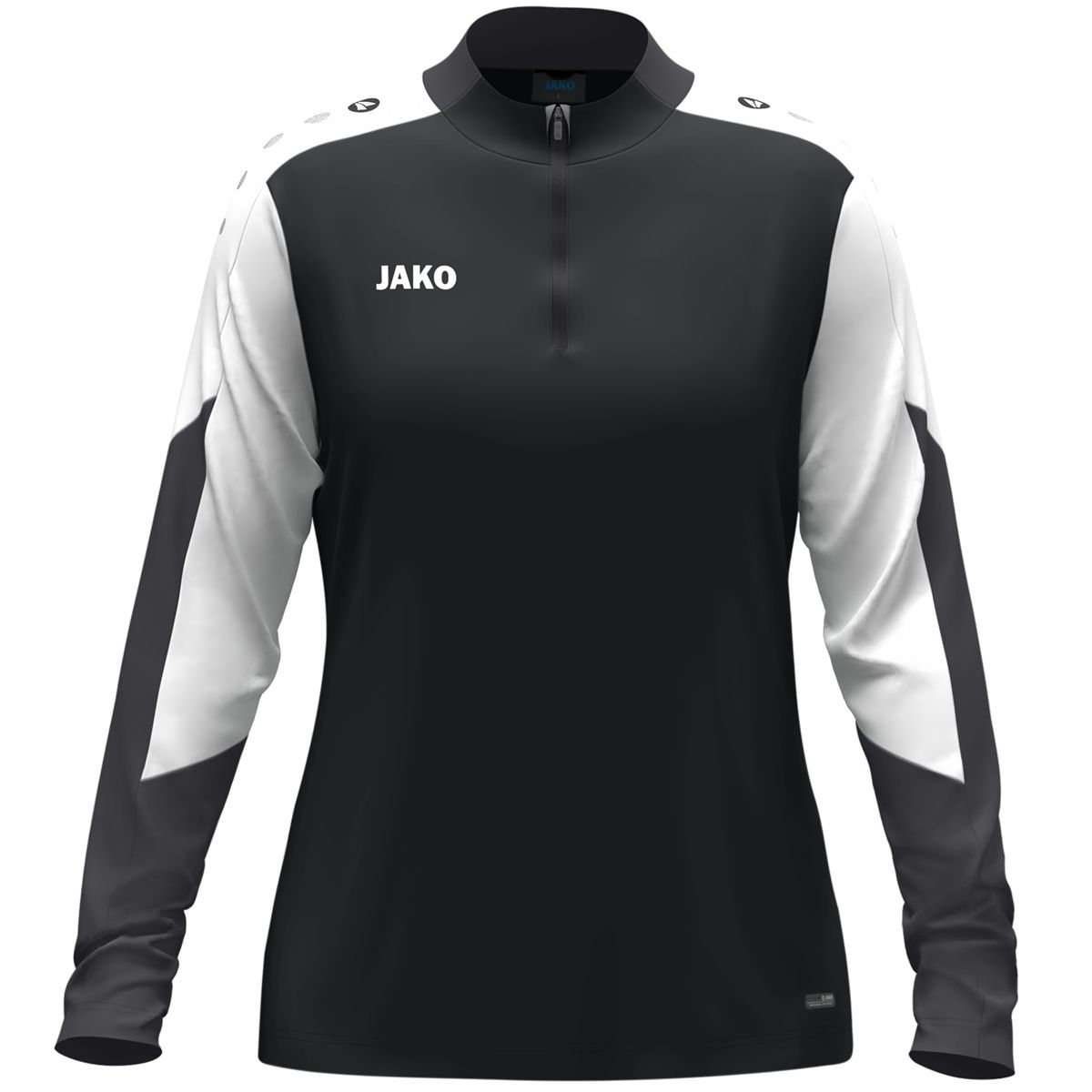 JAKO Ziptop 8670D Zwart Wit Antraciet| Onlinesportkleding | Bedrukking mogelijk