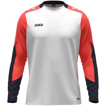 JAKO Longsleeve Dynamic 8870 Wit Koraal Marine | Jakosportkleding | Bedrukking mogelijk